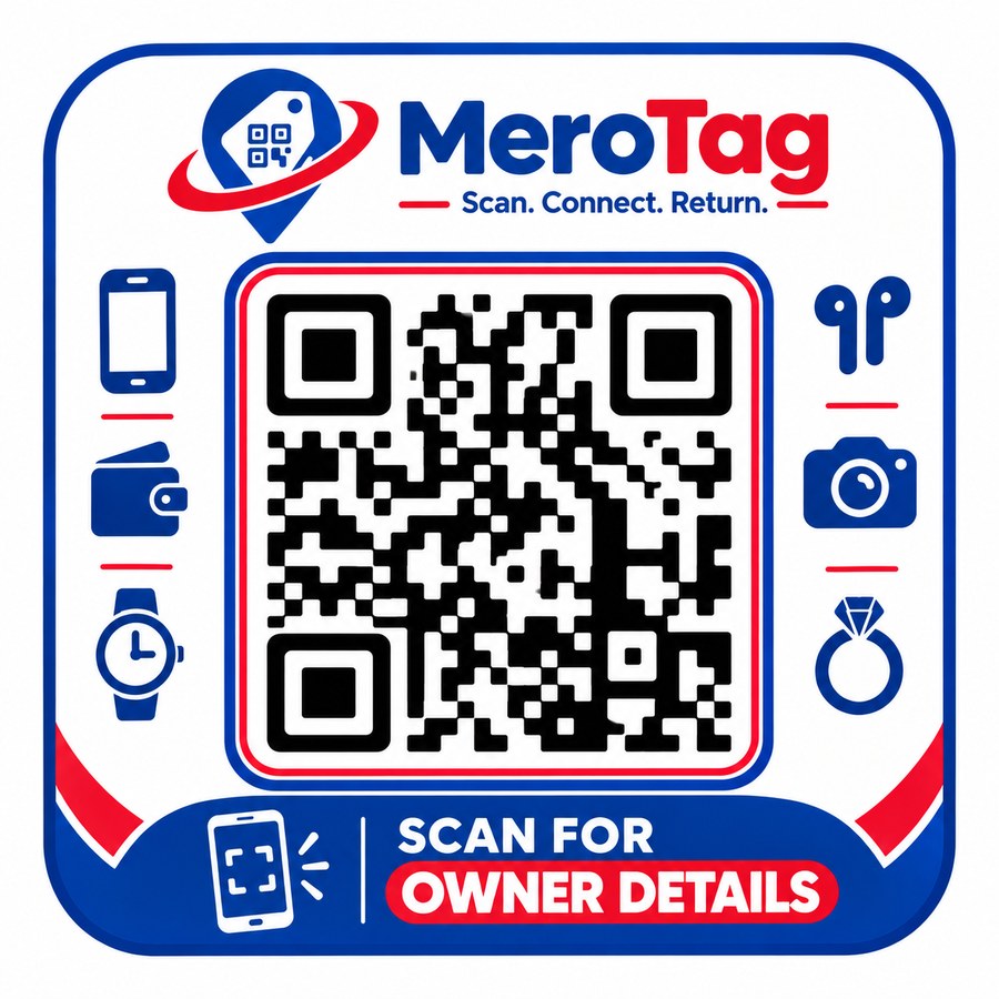 MeroTag universal sticker for phones, wallets and valuables